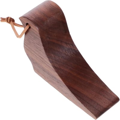 Houten Dier Deurstopper - Deurwig Vogelvorm - Voorkomt Dichtslaande Deuren - Gedempt Geluid - 12 x 5.5 x 3.5 cm