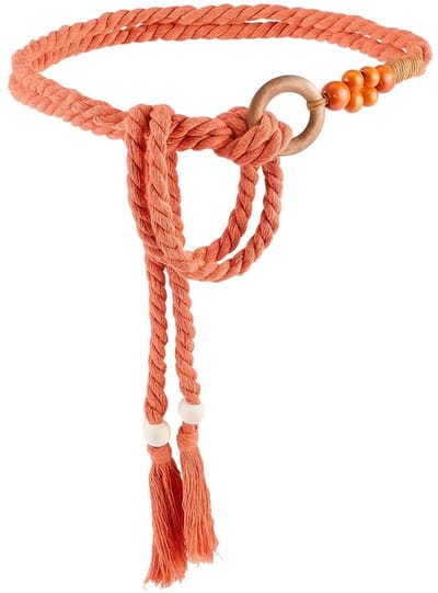 Allecto - Bohemian Rope Belt - Handgemaakte Boho Tailleband - Met Katoenen Kwastjes - Uniek en Stijlvol - Ideaal voor Casual Outfit - Geschikt voor...