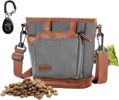 Hondensnoepzak met clicker - Honden trainingstas - Hondentraining en wandelen - Handsfree met magnetische sluiting