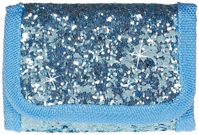 Portemonnee blauw met glitters