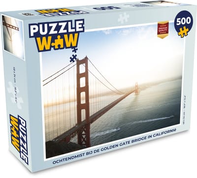 Puzzel Ochtendmist bij de Golden Gate Bridge in Californië - Legpuzzel - Puzzel 500 stukjes