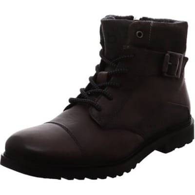 Bugatti leren heren veterboots donkerbruin - Maat 42