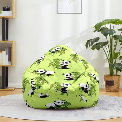 Zitzakhoes - Lui bankhoes - Speelgoed opbergen - Zelfnivellerend - 80x90cm - bamboe