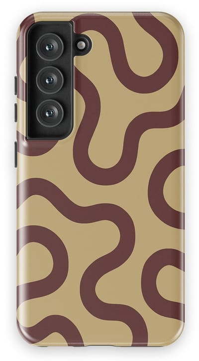 DripCase Motion Flow Tough Hoesje Samsung Galaxy S23 | Backcover met Mag | Trendy Design | Valbescherming | Cocoa Curve