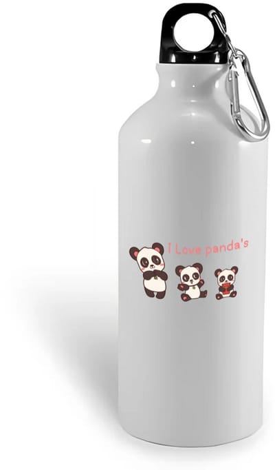 Hacebo® - I love panda's waterfles - Panda - dieren liefhebbers - leuke cadeau voor iemand die van houdt van panda's - verjaardagscadeau - kado - gift - water fles - 400ML