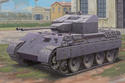 HobbyBoss Modelbouwpakket Militaire voertuigen - 84832 Duitse Flakpanzer V Ausf. A – Luchtafweer Pantservoertuig - Tank Plastic - 1:48 - Modelbouw