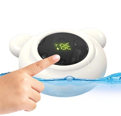 Digitale Badthermometer - Drijvend Speelgoed - Watertemperatuur Meten - Snel Aflezen - 8 cm - Wit