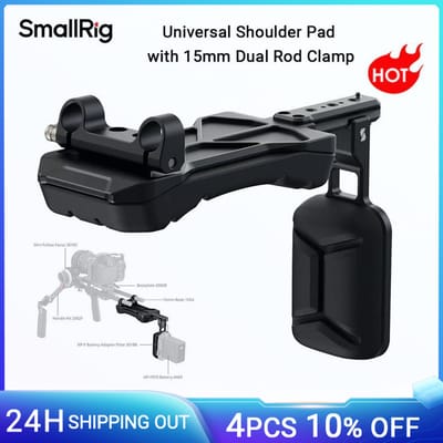 SmallRig 5153 Universal Shoulder Pad with 15mm Dual Rod Clamp
