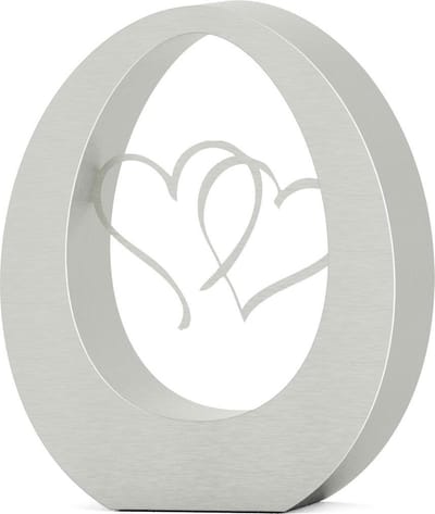 Mini RVS Urn Oval Hearts - 0.9 Liter