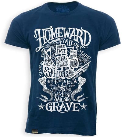 King Kerosin T-shirt Sailors Grave Vintage Blue