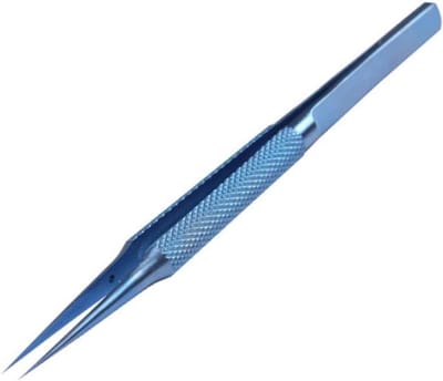 Titanium Pincet - Precisie Klem - Elektronica Reparatie - Antimagnetisch Antiroest - 16 cm - Blauw