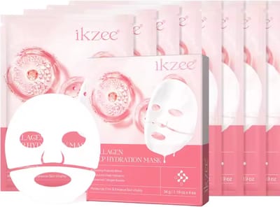 Koreaanse Collageenmasker - Collageen masker - Collageen gezichtsmasker - Verkleint Porien - Vermindert Rimpels - Vermindert Vlekken en Oneffenheden