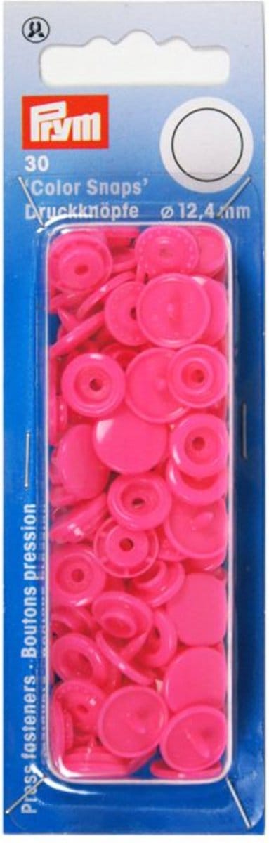 Drukknoop ColorSnaps 12,4 mm fuchsia 30 st. - Drukknopen Color Snaps - Prym