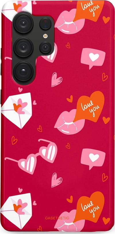 Casetastic Hoesje Geschikt voor Samsung S25 Ultra - Stijlvolle Beschermende Duo-layer Case - Liefdesbrief