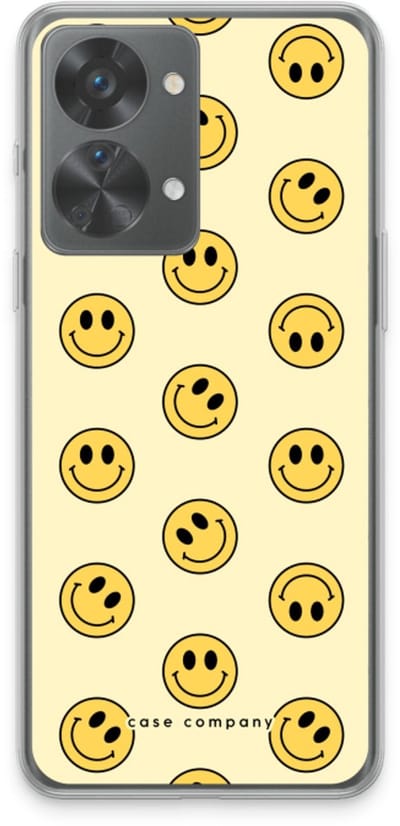 Case Company® - Hoesje geschikt voor OnePlus Nord 2T hoesje - Smiley N°2 - Soft Cover Telefoonhoesje - Bescherming aan alle Kanten en Schermrand