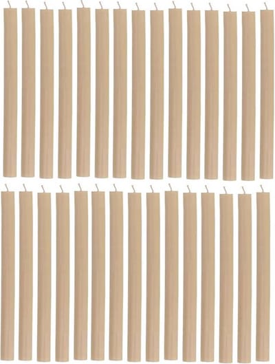 Rustik Lys chique lange dinerkaarsen pak van 30 stuks 2.1 x 30 cm kleur Ice Apricot