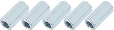 Dailygoods- Koppelingsmoeren 5 Stuks - Bevestigingsonderdelen - Zeskantmoeren - Koolstofstaal - Hoge Sterkte - Corrosieweerstand - Moeren