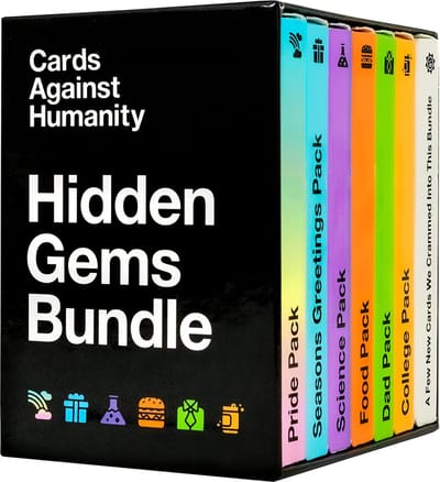 Cards Against Humanity Hidden Gems Bundle 6 Themed Packs + 10 All-new Cards