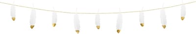 PartyDeco - Papieren veren slinger 1,6 m