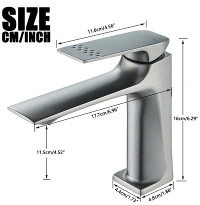 Design wastafelkraan zilver mat