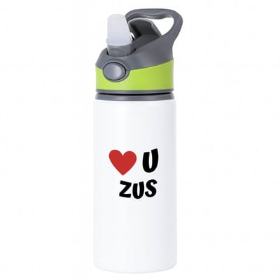 Hacebo® - love u zus waterfles met rietje groen - Zus - de liefste zus - verjaardag - cadeautje voor zus - zus artikelen - kado - geschenk - water fles - 650ML