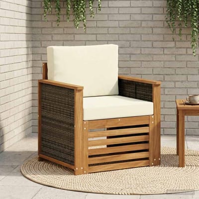 vidaXL - Buiten - Midden - Sofa - Naturel