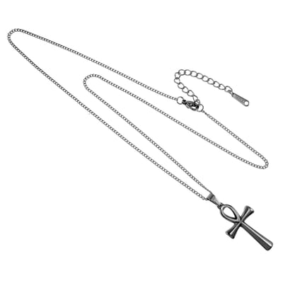 Egyptische Ankh Kruishanger Ketting, Dames / Heren, Roestvrij Staal (RVS) - Verstelbaar 40-45cm