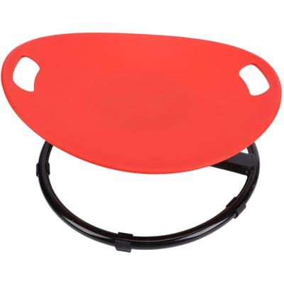 Chaise tournante sensorielle PP Antidérapante Entraînement à la coordination corporelle Chaise rotative Jouet sensoriel pour cadeaux d'anniversaire Rouge rouge