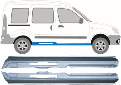Volledige dorpel voor Renault Kangoo 1997-2008 / Links + Rechts / Set