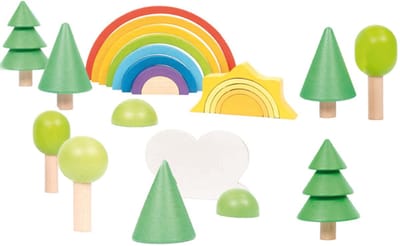 Eduplay regenboog bouwstenen speelgoed - kleurrijke blokken set.