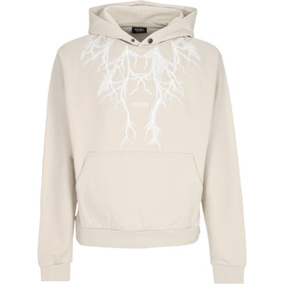 Mannen lichtgewicht Hoodie White Lightning Hoodie Beige