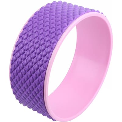 Sport Yoga Wiel Rugpijn Massage Yoga Roller voor Rekken Achteroverbuigen Roze Roosrood