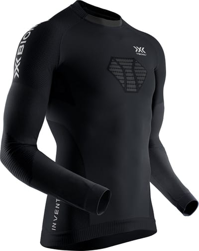 X-Bionic Invent 4.0 Hardloopshirt Lange Mouwen Heren - Zwart/Antraciet - Maat XXL