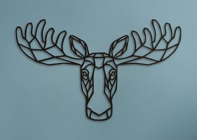 Wanddecoratie Polygon | Eland - L (37x60cm)