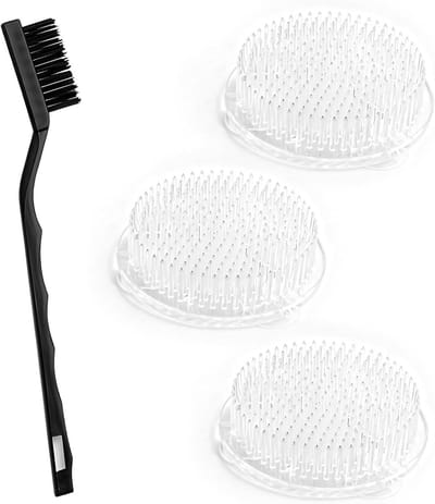 Set van 4 Stuks Plastic Bloemenvrog met 3 Zuignappen, Schoonmaakborstel en Accessoires voor Bloemstukken en Vazen