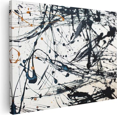Artaza Canvas Schilderij Abstracte Kunst - 40x30 cm - Klein - Muurdecoratie Woonkamer - Wanddecoratie Modern - Kamer Accessoires