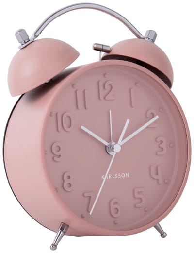 Karlsson Wekker Iconic - Roze - Ø11 cm - Modern - Wekker voor slaapkamer - Wekkers
