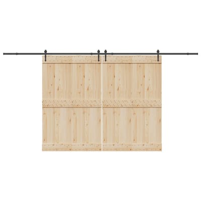 vidaXL - Doos - met - onderdelen - voor - schuifdeur - 427 - cm - staal - zwart