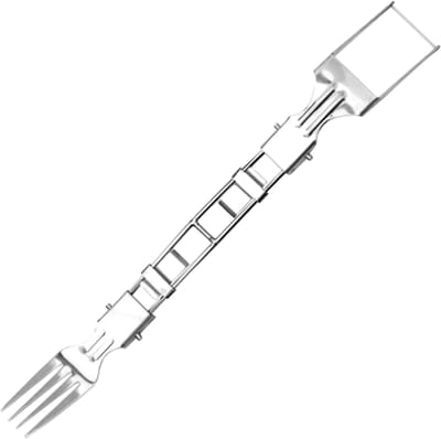 Watermeloenvork, gereedschap voor het snijden van fruit met vork, 2-in-1 splitter van roestvrij staal, licht, slijtvast, eenvoudig te gebruiken voor meloen, salades, keuken, picknick en aper