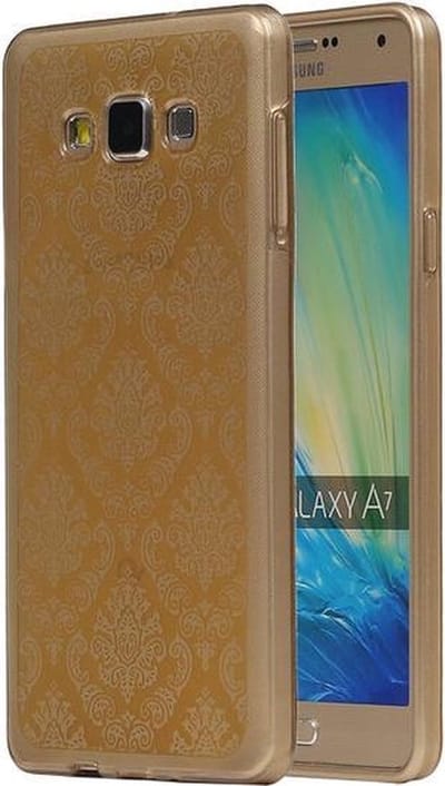Goud Brocant TPU back case cover hoesje voor Samsung Galaxy A7