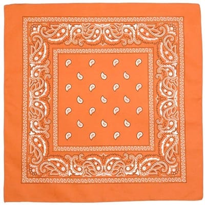 Fako Fashion - Bandana - Hoofddoek - Mondbescherming - Zakdoek - Sjaal - Paisley - Oranje