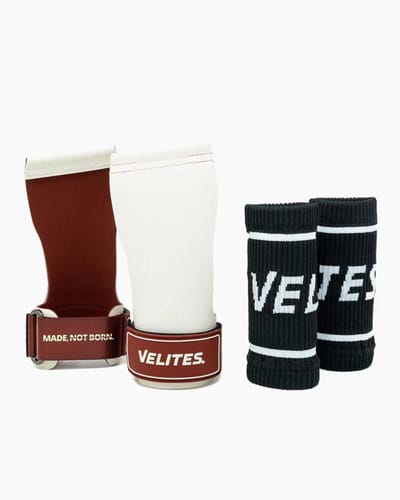 Velites Quad Ultra Hands Grips M White-Garnet – Fitness & Functional Training – Zonder Chalk – Pull-Ups & Bar Training