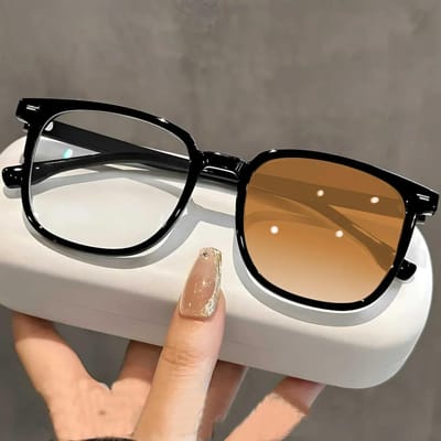 Stijlvolle Oogbescherming Kleurveranderende Zonnebril Ultralicht Hoge Definitie Fotochemisch Bijziendheid Luxe Anti Blauw Licht Bril -2.5