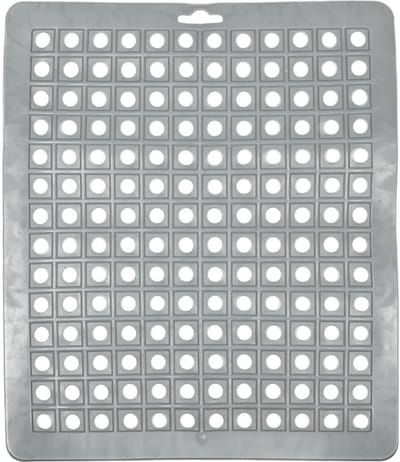 Benson Gootsteenmat - vierkant - grijs - 25 x 29 cm - spoelbakmat - bescherming