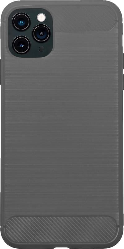 BMAX Carbon soft case hoesje geschikt voor Apple iPhone 12 Pro Max / Soft cover / Telefoonhoesje / Beschermhoesje / Telefoonbescherming - Grijs