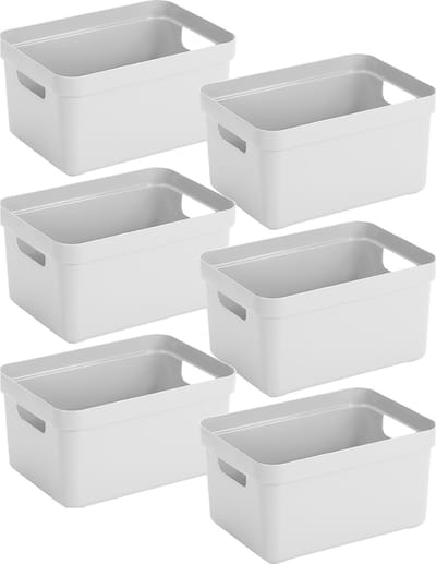 Sunware - Sunware Sigma home opbergbox 13L set van 6 - wit