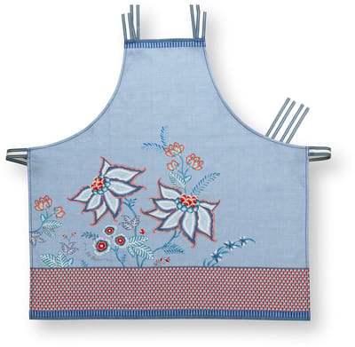 Pip Studio - Flower Festival - Kookschort - Blauw - Katoen - 85x88cm