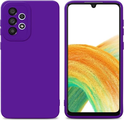 Cadorabo Hoesje geschikt voor Samsung Galaxy A32 4G in FLUID DONKER PAARS - Beschermhoes gemaakt van flexibel TPU silicone Cover Fluid Case