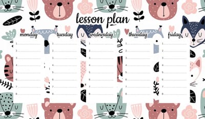 Wallvy Plan - Magnetisch Lesrooster - 30x17,5CM - Dieren in het Bos