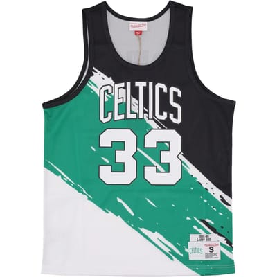 Basketbaltype tanktop voor heren Nba Paint Brush Mesh tank nr. 33 Larry Bird Boscel Multi/wit